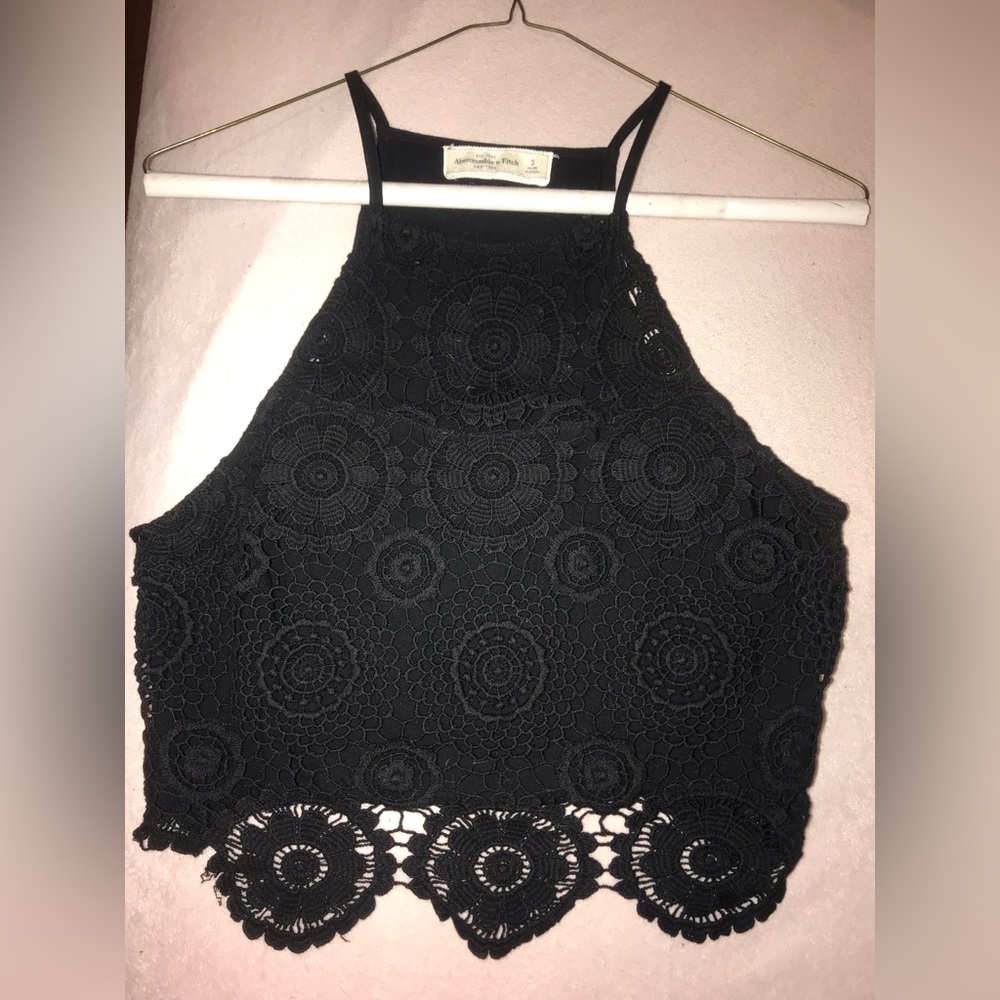 abercrombie & fitch zip side crop top